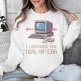 I Survived The Dial-Up Era Retro 90s Nostalgia Premium Tri-Blend Unisex Sweatshirt I Survived The Dial-Up Era Retro 90s Nostalgia Premium Tri-Blend Unisex Sweatshirt