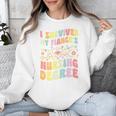 i Survived My Fiance's Nursing Degree Graduation Groovy Premium Unisex Sweatshirt
