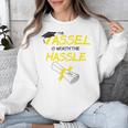 Tassel Worth The Hassle 2018 Graduation Quote Ylw Unisex Sweatshirt