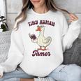 Teacher Silly Goose Reading Book Teaching Tiny Human Tamer Unisex Sweatshirt Teacher Silly Goose Reading Book Teaching Tiny Human Tamer Unisex Sweatshirt