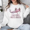 I Tried People I Prefer Axolotl Salamander Introvert Raglan Baseball Tee Unisex Sweatshirt