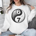 Vintage 6 7 Sketch Yin Yang Namaste Six Seven Nostalgia Unisex Sweatshirt