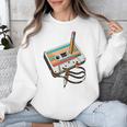 Vintage Cassette Tape And Pencil Nostalgia Party 70s 80s 90s Premium Unisex Sweatshirt