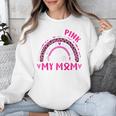 I Wear Pink In Memory Of My Mom Breast Cancer Awareness Raglan Baseball Tee Unisex Sweatshirt