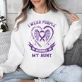 Wear Purple In Memory Of My Aunt Pancreatic Cancer Awareness Unisex Sweatshirt