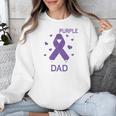 I Wear Purple In Memory Of Dad Pancreatic Cancer Awareness Unisex Sweatshirt I Wear Purple In Memory Of Dad Pancreatic Cancer Awareness Unisex Sweatshirt