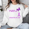 I Wear Purple In Memory Of My Daughter-In-Law Overdose Unisex Sweatshirt