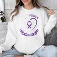 I Wear Purple In Memory Of Friend Epilepsy Awareness Graphic Unisex Sweatshirt