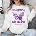 I Wear Purple In Memory For My Son Epilepsy Awareness Ribbon Unisex Sweatshirt