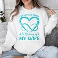 I Wear Teal & Purple In Memory Of My Wife Unisex Sweatshirt I Wear Teal & Purple In Memory Of My Wife Unisex Sweatshirt