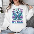 I Wear Teal Purple In Memory Of My Dad Suicide Awareness Unisex Sweatshirt
