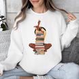 Woman And Books Stack Afro Girl Book Lover Unisex Sweatshirt Woman And Books Stack Afro Girl Book Lover Unisex Sweatshirt