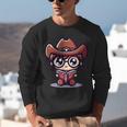 Adorable Book Lover Cowboy With Reading Glasses Cute Unisex Sweatshirt