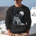 Aesthetic Spaceman Astronaut On The Moon Space Introvert Unisex Sweatshirt Aesthetic Spaceman Astronaut On The Moon Space Introvert Unisex Sweatshirt
