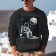 Aesthetic Spaceman Astronaut On The Moon Space Introvert Unisex Sweatshirt
