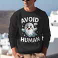 Avoid Humans Cute Kawaii Pastel Ghost Introvert Saying Unisex Sweatshirt Avoid Humans Cute Kawaii Pastel Ghost Introvert Saying Unisex Sweatshirt