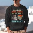 BOOKS AND MAINE COONS ARE MY THERAPY Main Coon Unisex Sweatshirt