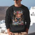 Bookworm Cute Baby Highland Cow Reading Book Unisex Sweatshirt