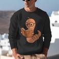 Cute Bookworm Worm Reading Book Glasses Nerdy Unisex Sweatshirt