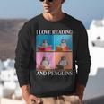 Cute Penguin Reading Book School Librarian Teacher Student Unisex Sweatshirt