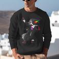 Dabbing Unicorn Cap And Gown Graduate 2021 Graduation Day Unisex Sweatshirt