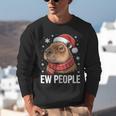 Ew People Capybara Christmas Introvert Holiday Humor Unisex Sweatshirt