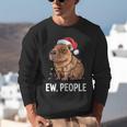 Ew People Capybara Christmas Lights Introvert Humor Unisex Sweatshirt