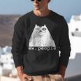 Ew People Introvert Sayings Sarcastic Cat Quote Unisex Sweatshirt