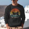 Ew People Retro Cat Cat Lover Introvert Unisex Sweatshirt
