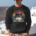 Ew People Retro Cat Vintage Anti Social Introvert Unisex Sweatshirt