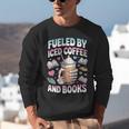 Fueled By Iced Coffee And Books Book Lover Retro Unisex Sweatshirt Fueled By Iced Coffee And Books Book Lover Retro Unisex Sweatshirt