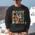 Happy Last Day Of School Groovy Teacher Student Graduation Unisex Sweatshirt