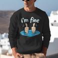 I'm Fine Drowning Thumbs Up Introvert Meme Humor Unisex Sweatshirt