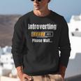 Introverting Please Wait Humor Sarcastic Geek Gamer Jokes Unisex Sweatshirt
