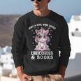 Just a Girl Who Loves Unicorns & Books Bookish Unicorn Love Unisex Sweatshirt