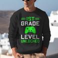 Kids 1st Grade Level Unlocked Back To School Gamer Graduation Unisex Sweatshirt
