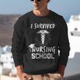 Nursing School Graduation Shirt I Survived RN Gift Unisex Sweatshirt