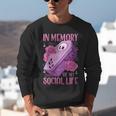 Pastel Goth In Memory Of My Social Life Coffin & Pink Roses Unisex Sweatshirt Pastel Goth In Memory Of My Social Life Coffin & Pink Roses Unisex Sweatshirt