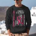 Pink In Memory Of Sister Breast Cancer Awareness Flag Unisex Sweatshirt Pink In Memory Of Sister Breast Cancer Awareness Flag Unisex Sweatshirt