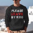Please Leave By 9 Introvert Party Anti-Social Birthday Unisex Sweatshirt