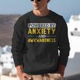 Powered By Anxiety And Awkwardness Social Anxiety Introverts Unisex Sweatshirt