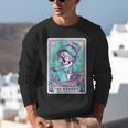The Reader Retro Reading Skeleton Books Flowers Tarot Card Unisex Sweatshirt