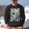 Reading Time At Last Book Lover Introvert Skeleton Reading Unisex Sweatshirt Reading Time At Last Book Lover Introvert Skeleton Reading Unisex Sweatshirt