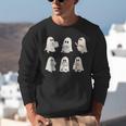 Retro Ghost Reading Books Halloween Bookish Ghost Bookworm Unisex Sweatshirt