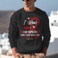 Ribbon Blood Cancer Angel Memory Support Dad Mom Red Unisex Sweatshirt