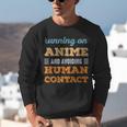 Running On Anime Social Introvert Humor Vintage Unisex Sweatshirt Running On Anime Social Introvert Humor Vintage Unisex Sweatshirt