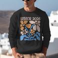 Senior 2026 Retro Groovy Flowers Graduation Unisex Sweatshirt