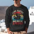 I Like Sloths And Maybe 3 People Sloth Lover Introvert Retro Unisex Sweatshirt I Like Sloths And Maybe 3 People Sloth Lover Introvert Retro Unisex Sweatshirt