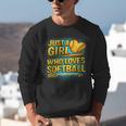 Softball Just A Girl Comic Book Style Graphic For Teens Unisex Sweatshirt