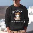 Sorry I Can't Indoor Cat Top For Introvert With Coffee Book For Men Women Kids Unisex Sweatshirt
